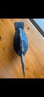 Houten Vogel Beeld - Handgesneden Kunstwerk, Ophalen of Verzenden
