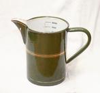 Donkergroen emaille met gouden bies maatbeker, Ophalen of Verzenden