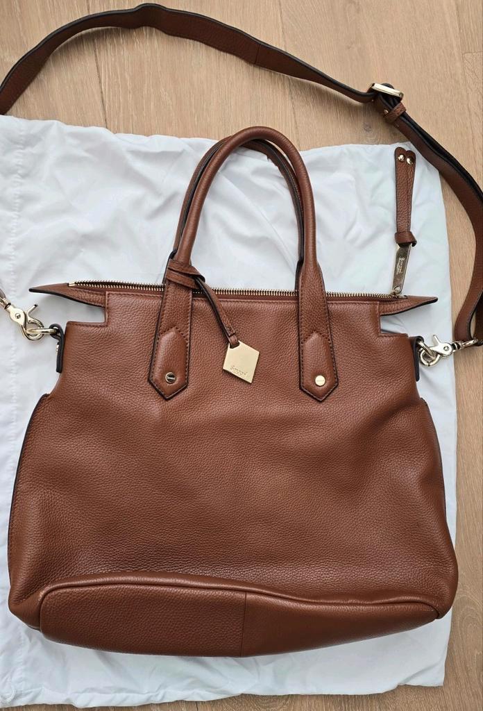 Smaak Amsterdam Cognac Leer tas bruin, Sieraden, Tassen en Uiterlijk, Tassen | Damestassen, Gebruikt, Handtas, Bruin, Ophalen of Verzenden