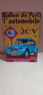 Blikken bord Citroen 2CV - 20x30 cm, Verzamelen, Ophalen of Verzenden, Nieuw