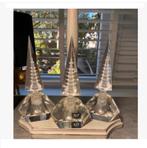 Parfum fles Pagode, glas, prachtige vorm, 17 cm pr.p.stuk, Antiek en Kunst, Curiosa en Brocante, Ophalen of Verzenden