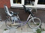 Moederfiets met 2 kinderzitjes, Fietsen en Brommers, Fietsen | Dames | Moederfietsen, 2 zitjes, Gebruikt, 50 tot 53 cm, Dubbele standaard