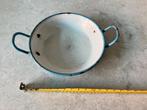 Klein blauwe platte pan 12cm, Antiek en Kunst, Antiek | Emaille, Ophalen of Verzenden