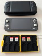 Switch Lite Grijs, 4 spellen, Mario, Fifa incl accessoires, Ophalen of Verzenden, Grijs, Zo goed als nieuw