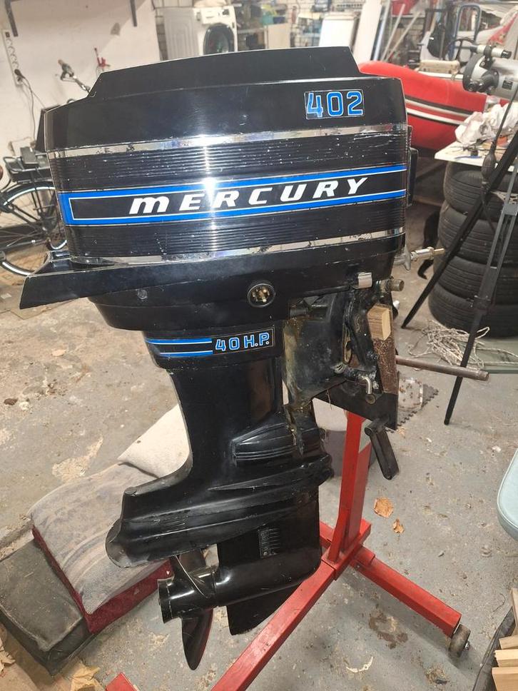 Mercury 402, 40 PK.. kortstaart. Zodiac futura mk2, Watersport en Boten, Bootonderdelen, Gebruikt, Motor en Techniek, Motorboot
