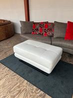 Wit leren voeten bank voetenbankje poef, 2871SK, Mariansoliak8@gmail.com, 100 tot 125 cm, Leer