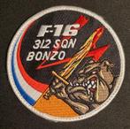KLU 312 Squadron F-16 Bonzo Patch, Ophalen of Verzenden, Luchtmacht, Nederland, Embleem of Badge