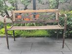 Gietijzeren tuinbank 2 zits 122 cm, Tuin en Terras, Tuinbanken, Ophalen, Gebruikt, Metaal
