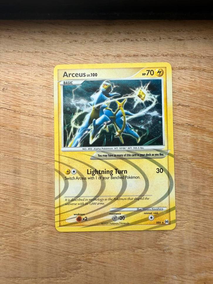Arceus Lv.100 #AR6, Hobby en Vrije tijd, Verzamelkaartspellen | Pokémon, Zo goed als nieuw, Losse kaart, Ophalen of Verzenden