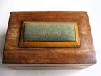 Mooie antieke houten naaidoos met speldenkussen ca 1900, Ophalen of Verzenden