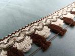 Vintage fournituren sierband geweven bruin en wit 6 cm (KV7), Ophalen of Verzenden, Nieuw, Lint, Band of Elastiek