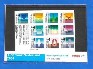 Postzegelmapje 346 - Tien voor Nedeland 2007    beschikbaar voor biedingen
