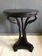 Vintage Mahoniehouten Zwaan Bijzettafel, Ophalen, Minder dan 55 cm, Gebruikt, 60 cm of meer