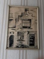 Oude Gevel Tekening Ingelijst, Ophalen