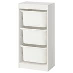 IKEA Trofast ladenkast wit met witte bakken, Ophalen, Minder dan 50 cm, Zo goed als nieuw, 25 tot 50 cm