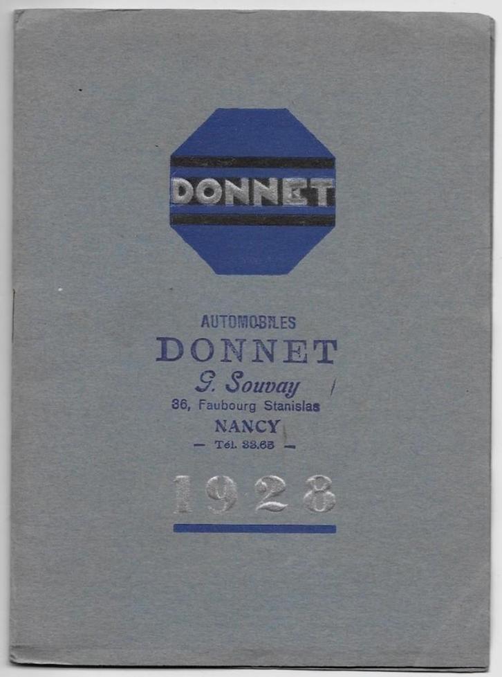 Donnet 1928 brochure auto, Boeken, Auto's | Folders en Tijdschriften, Zo goed als nieuw, Overige merken, Ophalen of Verzenden