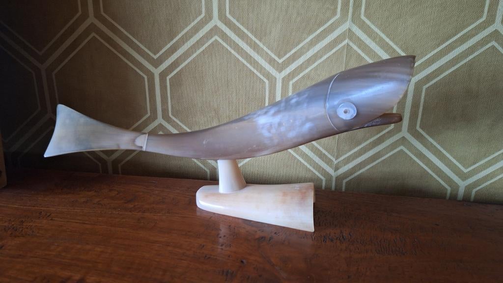 Vis van hoorn ,Vintage, Antiek en Kunst, Kunst | Designobjecten, Ophalen of Verzenden