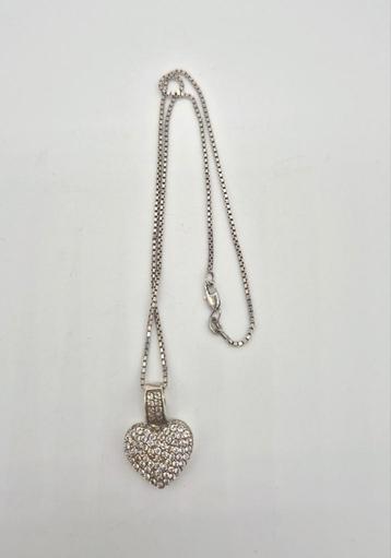 Zilveren Ketting met Hart Hanger beschikbaar voor biedingen