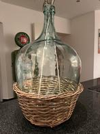 Wijnfles/ bottle-fles, Ophalen of Verzenden, Zo goed als nieuw, Rond, Riet