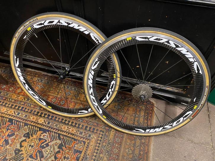 Mavic Cosmic achterwiel defect velg & Vitoria Corsa banden, Fietsen en Brommers, Fietsonderdelen, Gebruikt, Racefiets, Wiel, Ophalen of Verzenden