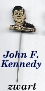sp205 ( Zwart) speldje van President Kennedy, Ophalen of Verzenden, Zo goed als nieuw