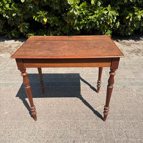 Antieke Franse Brocante 2p. Eettafel, Bureau, Schrijftafel, Huis en Inrichting, Tafels | Eettafels, Gebruikt, 50 tot 100 cm, 50 tot 100 cm