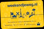 Weekendjeweg cadeaubon twv €200, Drie personen of meer, Cadeaubon, Bungalowpark