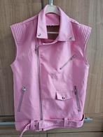 Roze Leren Look Gilet - Maat S, Kleding | Dames, Ophalen of Verzenden, Gedragen, Maat 36 (S), Roze