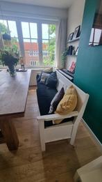 Houten bank wit met opbergruimte, Ophalen, Gebruikt, Minder dan 75 cm, 200 tot 250 cm
