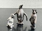Verzilverde miniatuur Pinguïn beeldjes 2.5/3.5cm, Ophalen of Verzenden, Gebruikt