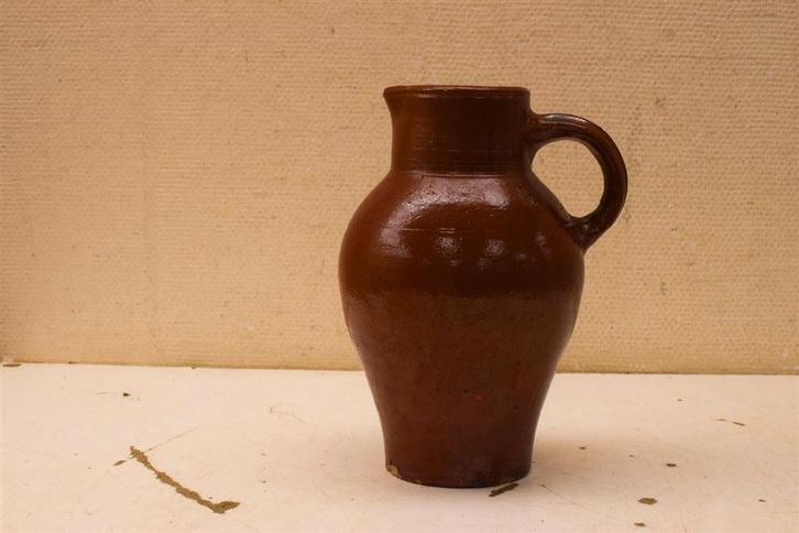 Bruine kruik 46926, Huis en Inrichting, Woonaccessoires | Vazen, Gebruikt, Overige kleuren, Minder dan 50 cm, Aardewerk of Porselein