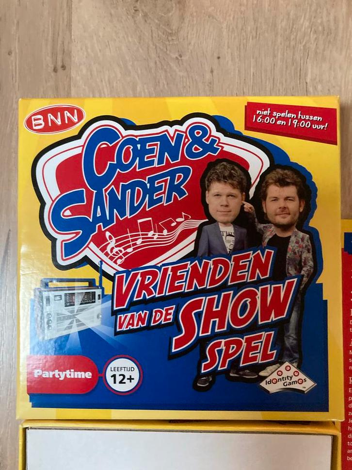 Coen en Sander Vrienden van de Show Spel, Hobby en Vrije tijd, Gezelschapsspellen | Bordspellen, Nieuw, Drie of vier spelers, Ophalen of Verzenden