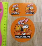 2 leuke stickers philips WK94 Nederlandse leeuw amerik.petje, Ophalen of Verzenden, Zo goed als nieuw