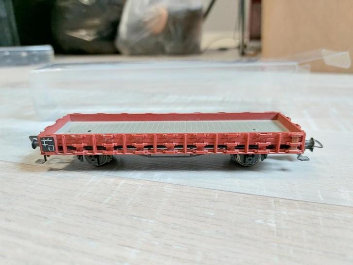 Fleischmann H0 rongenwagon (zonder rongen) 1:87 in pvc box, Hobby en Vrije tijd, Modeltreinen | H0, Gebruikt, Wagon, Gelijkstroom