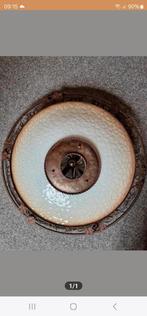 Brocante plafonnière,  plafond lamp, vintage, lamp, Ophalen, Gebruikt, Glas