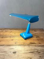 Fel blauwe vintage mid century japanse Glamor bureaulamp ., Ophalen of Verzenden, Gebruikt, Metaal, Minder dan 50 cm