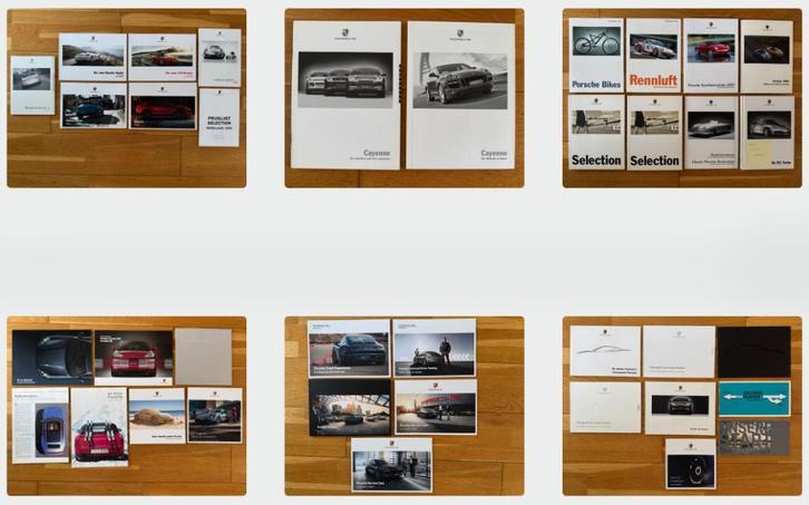 Porsche folders, 37 x, Boeken, Auto's | Folders en Tijdschriften, Gelezen, Porsche, Ophalen