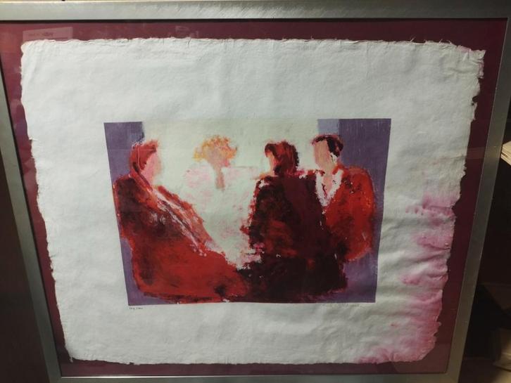 Wil Willemsen Zeefdruk - 4 Vrouwen - Gesigneerd, Antiek en Kunst, Kunst | Litho's en Zeefdrukken, Ophalen