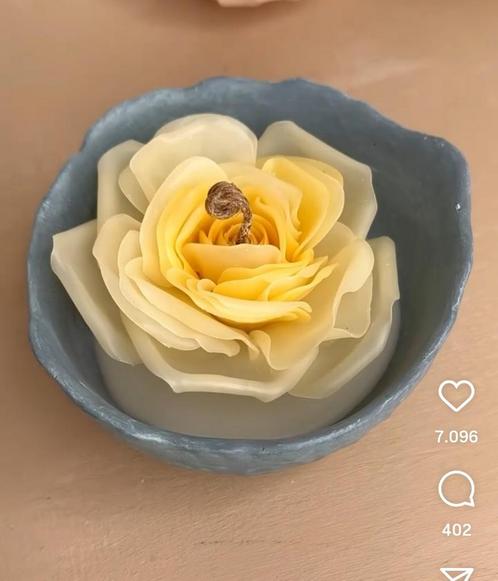 Handgemaakte kaarsen bloemenserie, Huis en Inrichting, Woonaccessoires | Kandelaars en Kaarsen, Nieuw, Kaars, Minder dan 25 cm