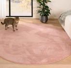 Roze ronde vloerkleed 160 cm, Ophalen of Verzenden, Zo goed als nieuw, Minder dan 10 m², Tapijt