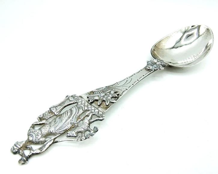 Zilveren geboortelepel, J.P. Fennema, Bolsward, 1848, Antiek en Kunst, Antiek | Goud en Zilver, Zilver, Verzenden