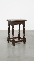 Tijdloze antieke Engelse kruk/ joint stool/ bijzettafeltje, Ophalen