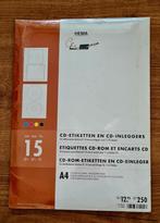 20 CD-etiketten en 15 CD-inleggers voor CD-hoesjes , Ophalen of Verzenden, Nieuw in verpakking