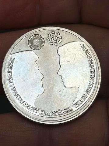 Zilveren 10 euro huwelijk Maxima en Willem-Alexander 2002 beschikbaar voor biedingen