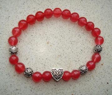 Armband Hart van carneool - maat naar wens beschikbaar voor biedingen