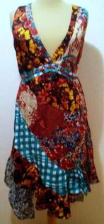 Boho hippie/Ibiza fleurige print jurk! L, Kleding | Dames, Jurken, Overige kleuren, Verzenden, Maat 42/44 (L), Zo goed als nieuw