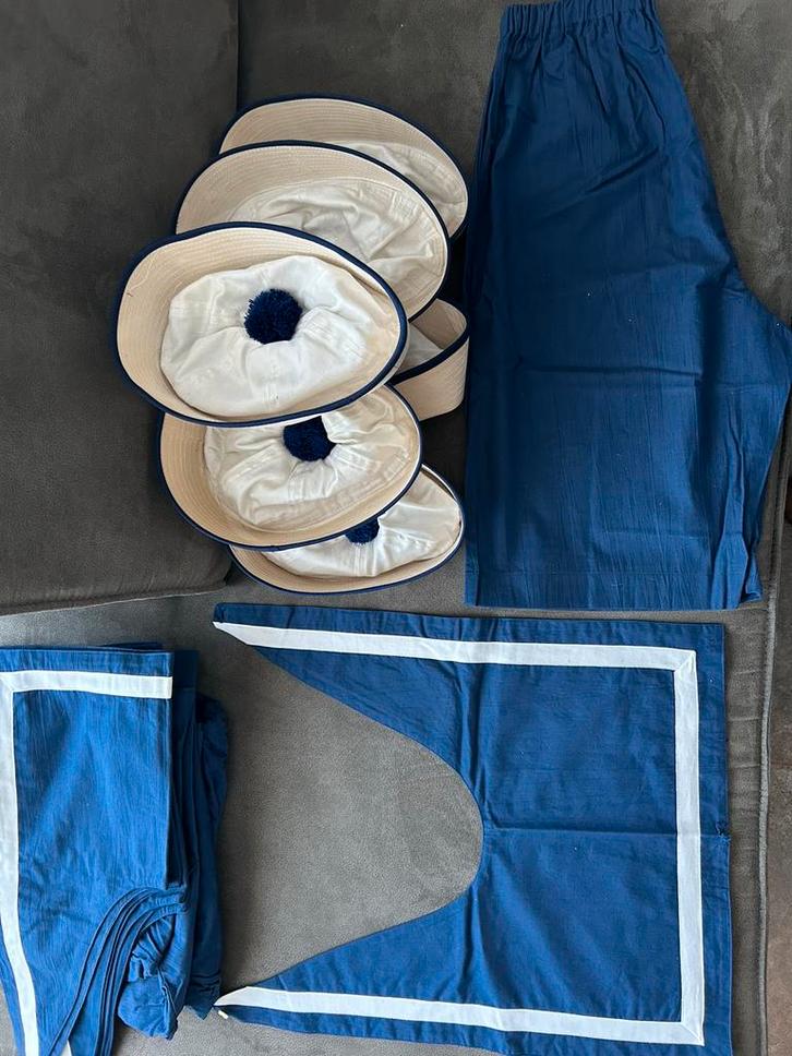 6 Matrozen Pakken - Carnaval of Themafeest, Kleding | Heren, Carnavalskleding en Feestkleding, Gedragen, Kleding, Carnaval, Maat 48/50 (M)