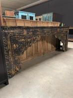 Wandtafel hout uitgesneden details, Ophalen of Verzenden, Nieuw