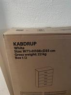 Witte ladekast Jysk Tapdrup heeft 5 lades 71 cm breedte, Ophalen, Nieuw, 50 tot 100 cm, 3 of 4 laden