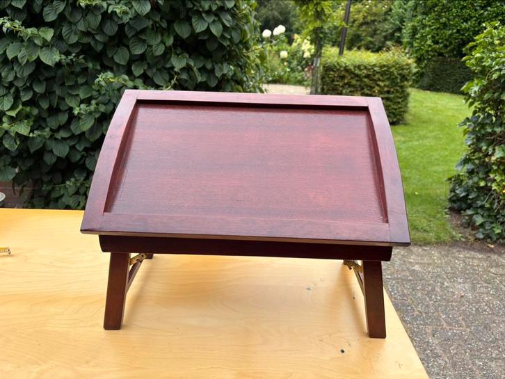 Opklapbaar houten tafeltje, in goede staat, Huis en Inrichting, Tafels | Bijzettafels, Rechthoekig, 60 cm of meer, Hout, Ophalen